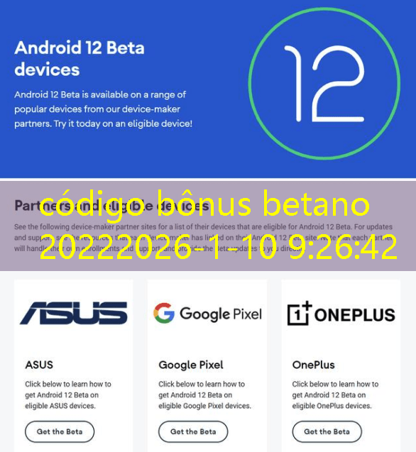 código bônus betano 2022